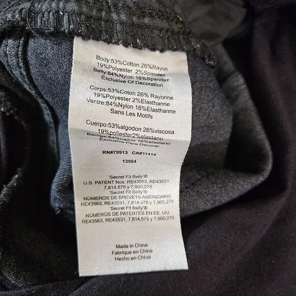 LED Luxe Essential Denim Maternity Skinny Ankle Jeans Women's Size 31 Black - Picture 4 of 5